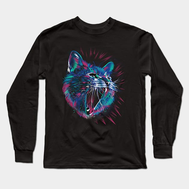 WILD CAT Long Sleeve T-Shirt by DANDINGEROZZ